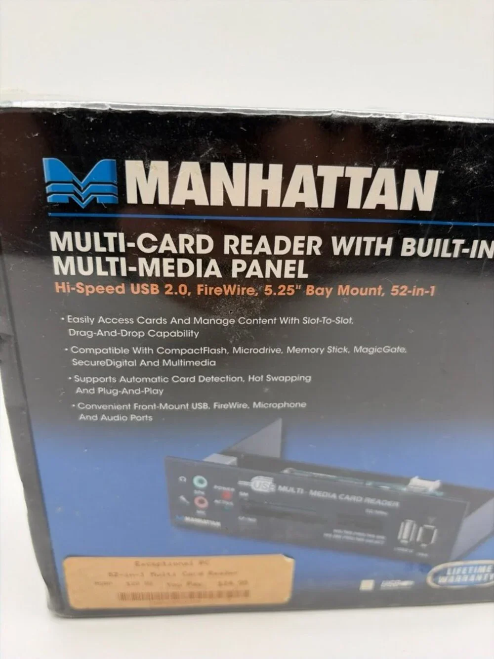 Manhattan 52-in-1 Mutli-Card Reader w/Built-in Multimedia 5.25
